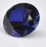 Blue Round Created Sapphire Unset Gemstone 9mm