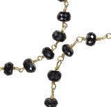 uGems Spinel Faceted Necklace Gold-Tone Links 20 Inch