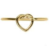 uGems 14K Gold Filled Heart Love Knot Ring