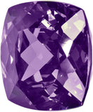 uGems Purple CZ Square Cushion Facet Unset Loose Gemstone 23mm