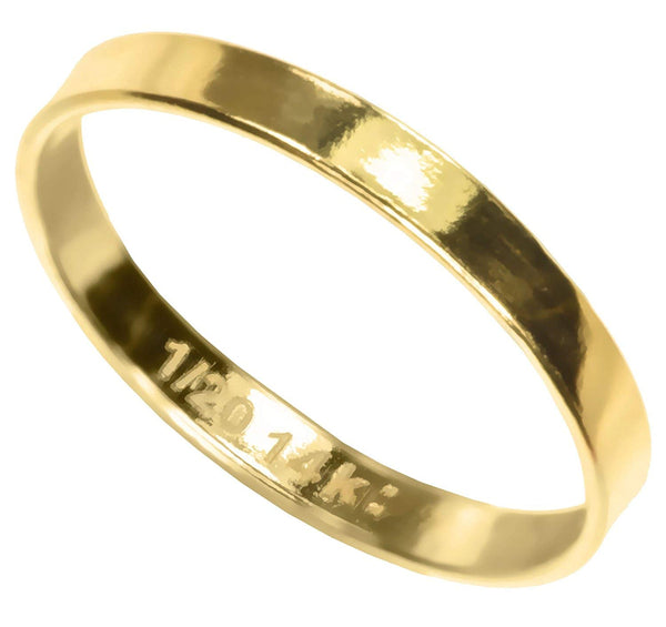 14K Gold Filled Flat Ring Stacking Size 7