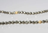 uGems Stretch Pyrite Gold Filled Sparkle Beads Necklace or Bracelet 36 Inch 3mm