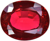 uGems Synthetic Ruby Large Oval Facet Pigeon Blood Red (16 Millimeters)