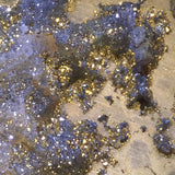 uMuseum Druzy Agate Titanium Mineral Specimen Colors Pocket Geode