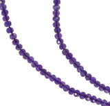 uGems Amethyst Micro Faceted Rondelle Beads Tiny 3mm Strand