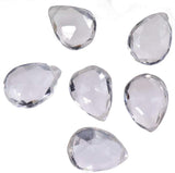 Quartz Briolettes Faceted Pear Beads 10mm to 12mm (Qty=6)