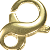 uGems Gold Plated Sterling Silver Infinity Figure Eight Lobster Clasp 7 x 10mm Small