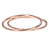 uGems 2 14k Rose Gold Filled Stacking Rings 1mm Round Size 7