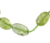 Peridot Smooth Oval Freeform Beads Small 6mm 13 Inch