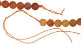 Fire Agate Round Frosted Beads 8mm 15 Inch Strand