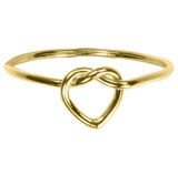 uGems 14K Gold Filled Heart Love Knot Ring