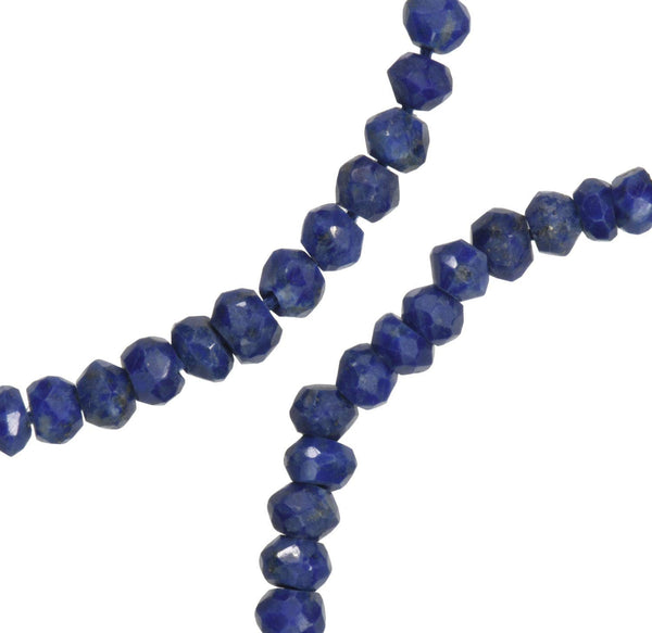 Lapis Lazuli 3mm Micro-Facet Strand Genuine Natural