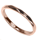 Sterling Silver Hammered Ring Gold-Plated Size 6