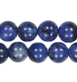 Lapis Lazuli 6mm Round Calcite Cloud Natural Beads Strand 16"