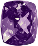 uGems Purple CZ Square Cushion Facet Unset Loose Gemstone 23mm