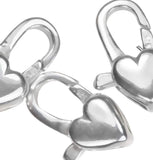 uGems Sterling Silver Heart Clasp 5x12mm (3)