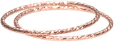 uGems 2 14K Rose Gold Filled Sparkle Stacking Rings Size 10