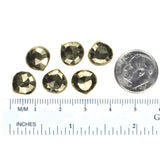 Pyrite ~10mm Faceted Briolette Beads (Qty=6)