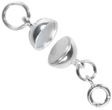 uGems Sterling Silver Converter Round Magnetic Clasp with Ring 10mm