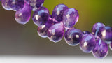 Amethyst Drops Briolettes Genuine Gemstone Facet Beads 8mm (10)