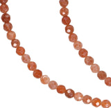 Fire Agate Facet 4mm Round Small Beads Strand 15.5"