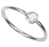 uGems White 4mm CZ Stacking Rings Assorted Sizes