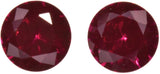 uGems Deep Red Synthetic Ruby Round Unset Loose Gem Corundum 5mm (2)