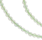 Prehnite Facet 4mm Round Green Small Beads Strand 15"