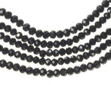 Black Spinel Strand Facet 2.3mm Rondelle