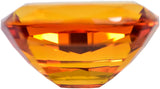 uGems Yellowish Orange Created Sapphire Cushion Facet Unset Gemstone 11mm