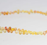 uGems Yellow Sapphire Shades Beads for Expert Stringers Songea 3mm-5mm Very Tiny 9 Inch