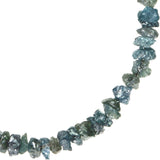 Blue Diamond Beads Genuine Rough on 14K Wire 2mm Tiny 2 1/2 Inches