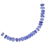Tanzanite Natural Genuine Facet Rondelle Loose Beads 4mm (Qty=24)