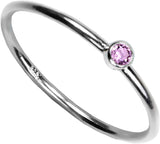 Sterling Silver Colors Cubic Zirconia Stacking Rings