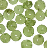 uGems Peridot Genuine Gemstone Faceted Rondelle Beads ~4mm (Qty=24)