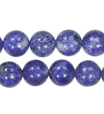 Lapis Lazuli 6mm Round Calcite Cloud Natural Beads Strand 16"