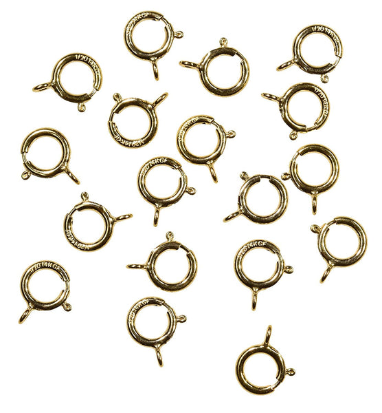 14K Gold-Filled Spring Ring Round Clasps Closed Ring 5.5mm (20)