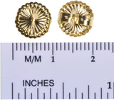 14K Gold Jumbo Earring Back Sunburst Extra Jumbo 9.5mm 1-Pair