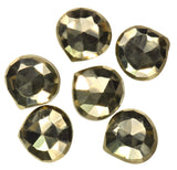 Pyrite ~10mm Faceted Briolette Beads (Qty=6)