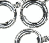 uGems 3 Sterling Silver 10mm Spring Rings Open Top