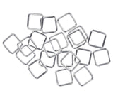 20 Sterling Silver Jump Ring Square 20ga 6mm Closed Rings