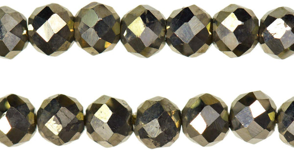 Pyrite Natural 2.5mm Facet Rondelle Beads; tiny 2.5mm siozes; 13 Inch