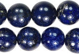 SODIAL(R)Lapis Lazuli 8mm Round Gem Royal Blue Beads Strand 15"