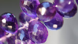 Amethyst Drops Briolettes Genuine Gemstone Facet Beads 8mm (10)