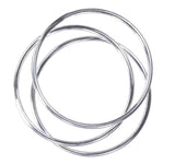 3 Sterling Silver Stacking Rings 1mm Round