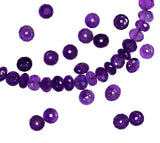 Amethyst 6mm Faceted Rondelles 1mm Hole (Qty=18 Beads)