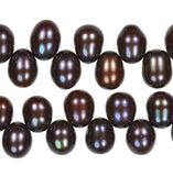 Peacock Freshwater Cultured Pearl Briolette Strand Medium