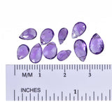 Amethyst Briollete Beads Pear Shape Small 5mm to 7mm High (Qty=10)