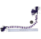 uGems Amethyst Drops Briolette Facet Beads ~10mm-12mm 8" Strand with Spacers