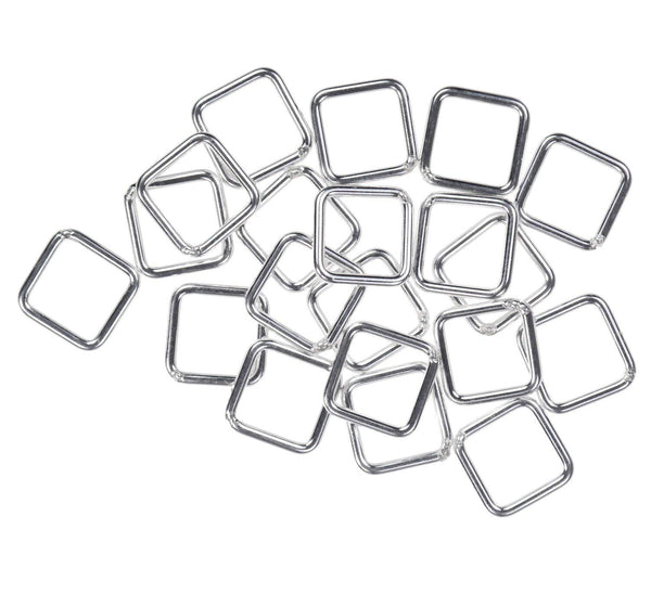 20 Sterling Silver Jump Ring Square 20ga 6mm Closed Rings